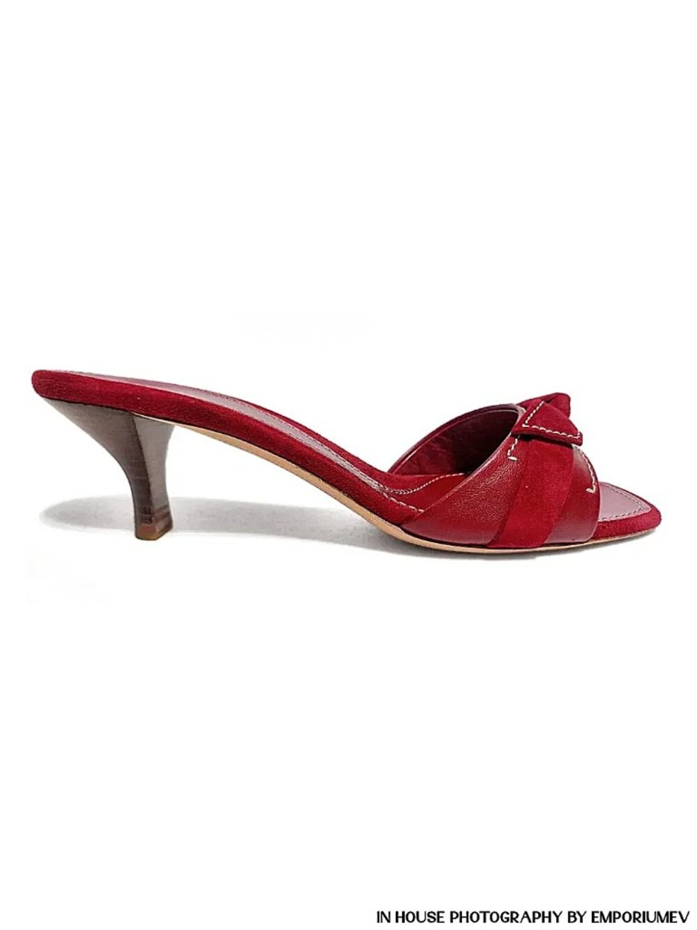 Bally Russe Red Bonfire Lamb Nappa Size 9 US Slides